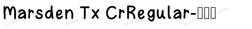 Marsden Tx CrRegular字体转换